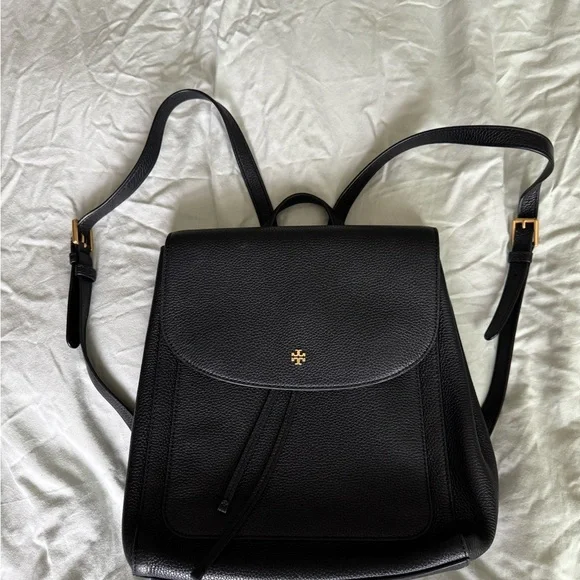 Tory Burch Black Minimalist Backpack - Picture 1 of 10